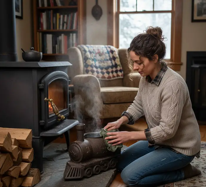 cleaning fireplace train humidifier