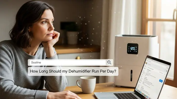 dehumidifier running time in basement