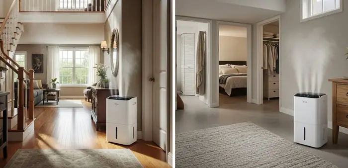 dehumidifier upstairs downstairs