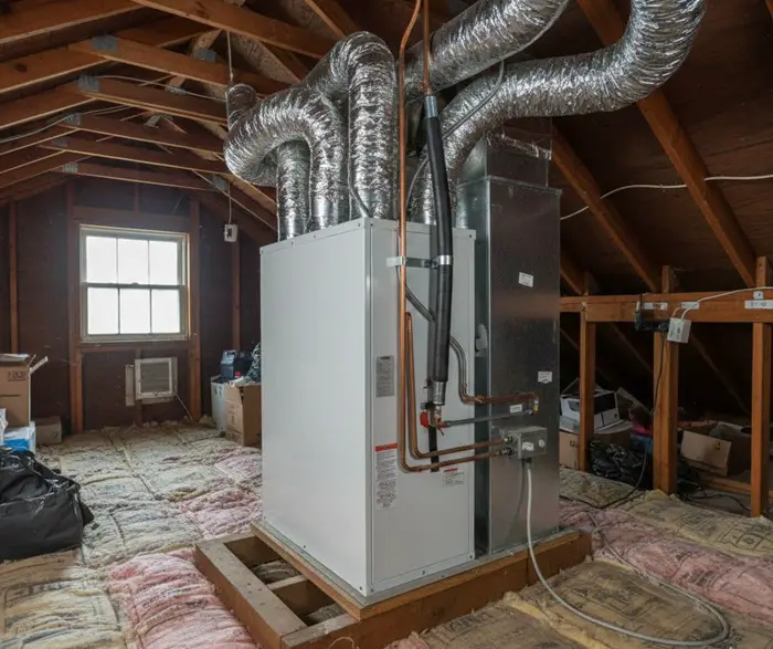 heat pump in the attic as a dehumidifier