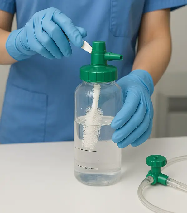Cleaning Oxygen Humidifier Bottle